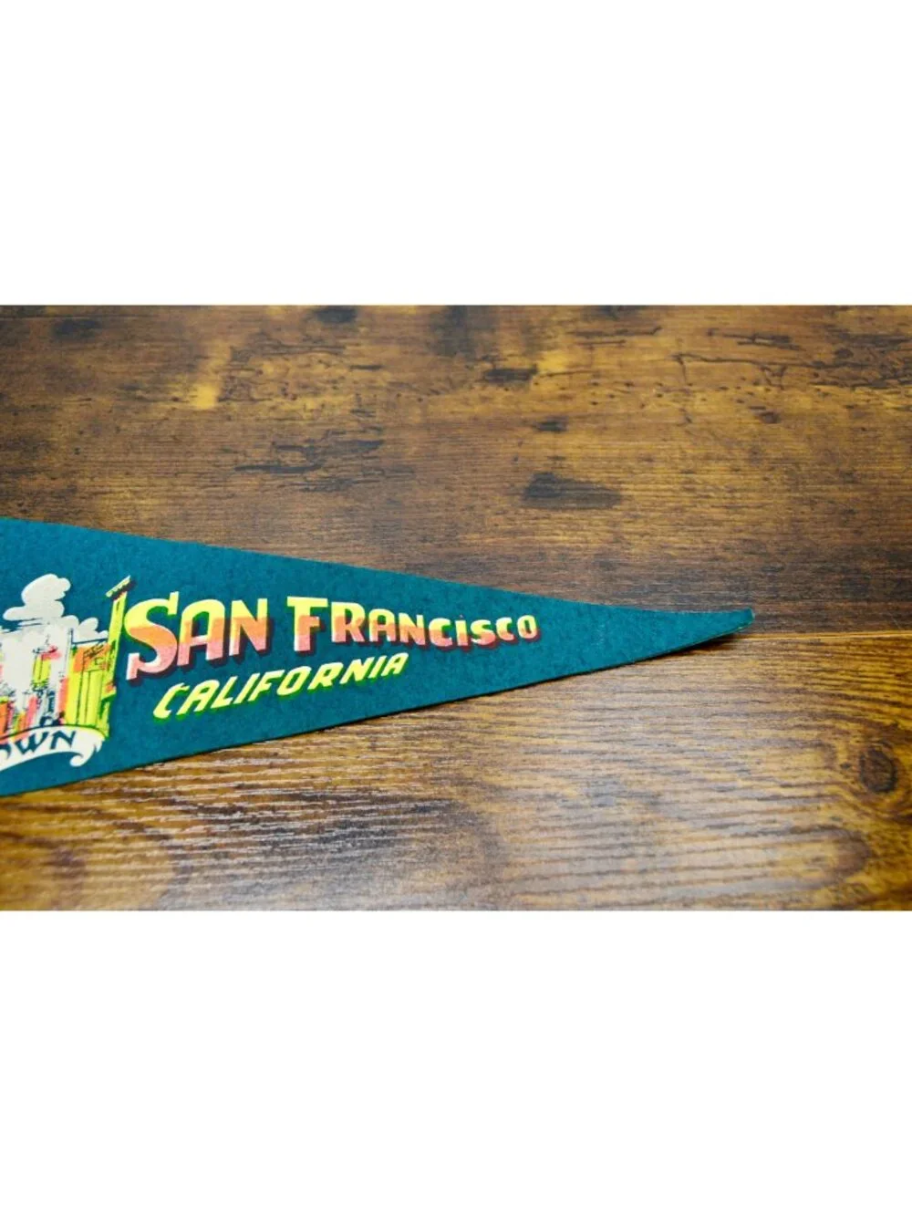 Vintage San Francisco Chinatown Felt Pennant Souvenir 12 inches
